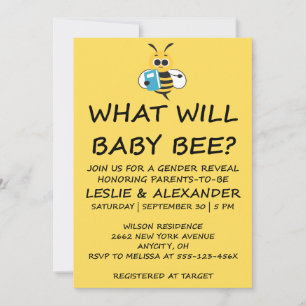 Was wird Baby Bee Geschlecht Enthüllung Einladung