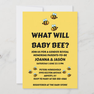 Was wird Baby Bee Geschlecht Enthüllung Einladung