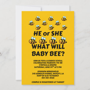 Was wird Baby Bee Geschlecht Enthüllung Einladung