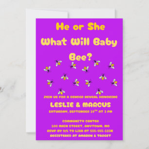 Was wird Baby Bee Geschlecht Enthüllung Einladung