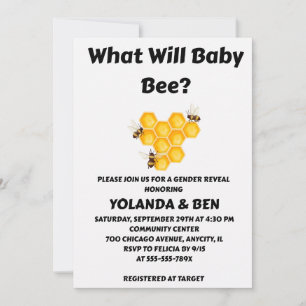 Was Wird Baby Bee Geschlecht Reveal Einladung
