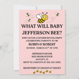 Was Wird Baby Bee Geschlecht Reveal Einladung