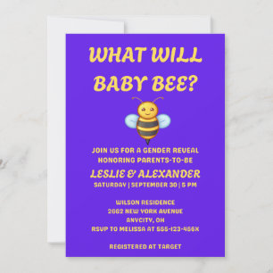 Was Wird Baby Bee Geschlecht Reveal Einladung