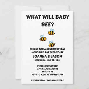 Was Wird Baby Bee Geschlecht Reveal Einladung