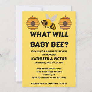 Was Wird Baby Bee Geschlecht Reveal Einladung