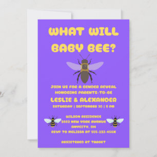 Was Wird Baby Bee Geschlecht Reveal Einladung