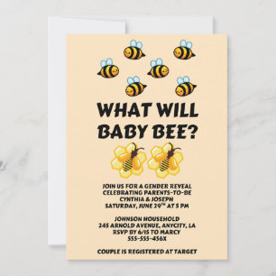 Was Wird Baby Bee Geschlecht Reveal Einladung