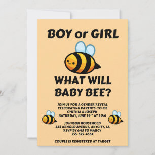 Was Wird Baby Bee Geschlecht Reveal Einladung