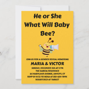 Was Wird Baby Bee Geschlecht Reveal Einladung