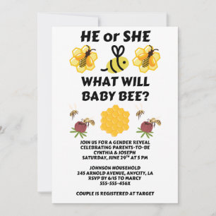 Was Wird Baby Bee Geschlecht Reveal Einladung