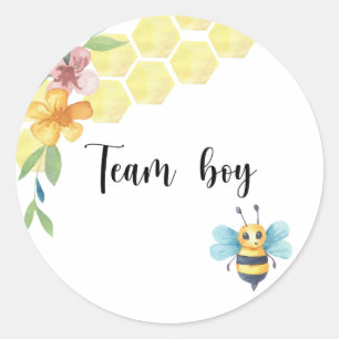 Was wird Baby-Biene-Team-Junge Runder Aufkleber
