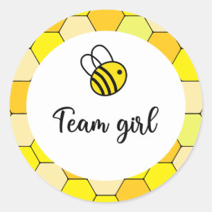 Was wird Baby-Biene-Team Mädchen Runder Aufkleber