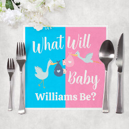 Was wird Baby Blue Pink Gender Reveal Party? Serviette