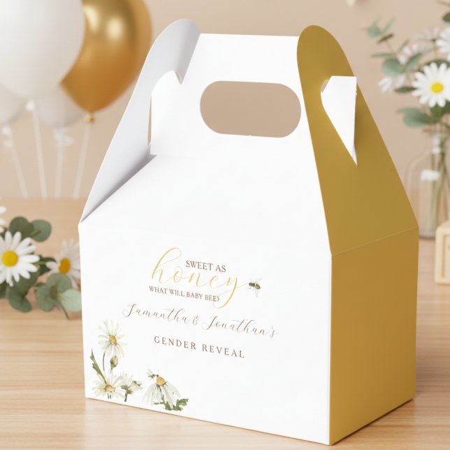 Was wird Babys Geschlecht Reveal Geschenkschachtel (Honey Bee Gender Reveal Favor Box)
