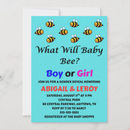 Was wird das Baby Bee Geschlecht zeigen Party Einladung