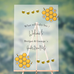 Was wird das Bienengeschlecht zeigen Party mattier Acrylschild