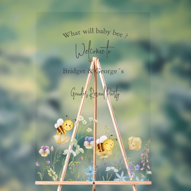 Was wird das Party der Bienenvölker offenbaren? Acrylschild (Neutral)