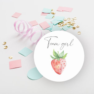 Was wird das Teammädchen sein? Runder Aufkleber