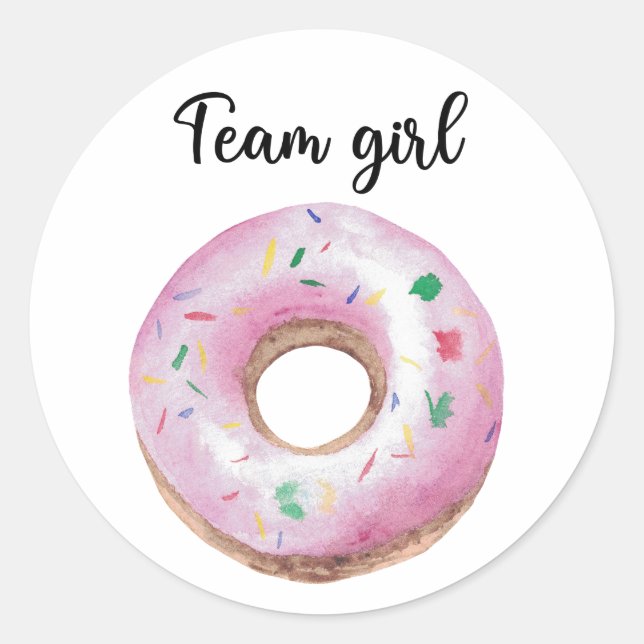 Was wird ein Team-Girl-Donut sein? Runder Aufkleber (Vorderseite)