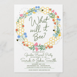 Was wird es sein Baby Floral Gender Reveal Einladung