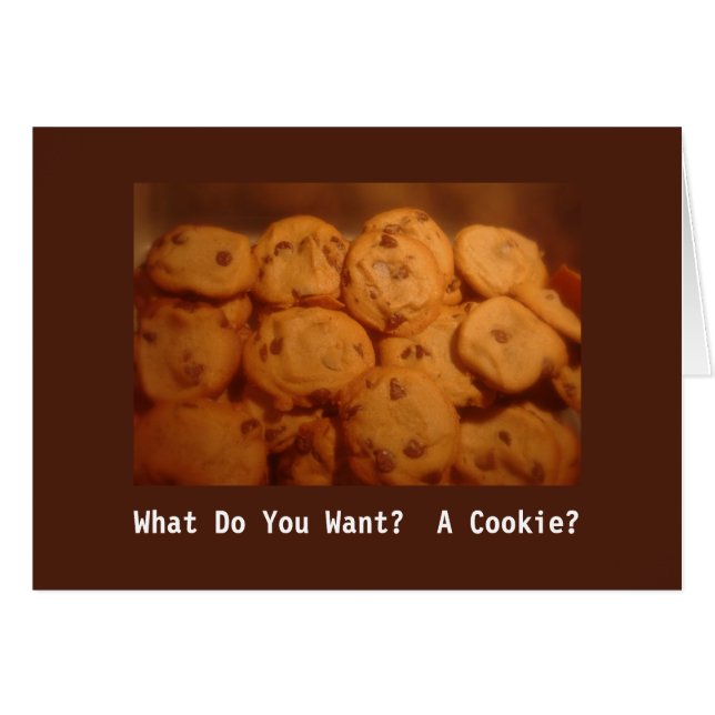 Was wollen Sie?  Ein Plätzchen? Glückwunsch-Karte (Vorderseite (Horizontal))