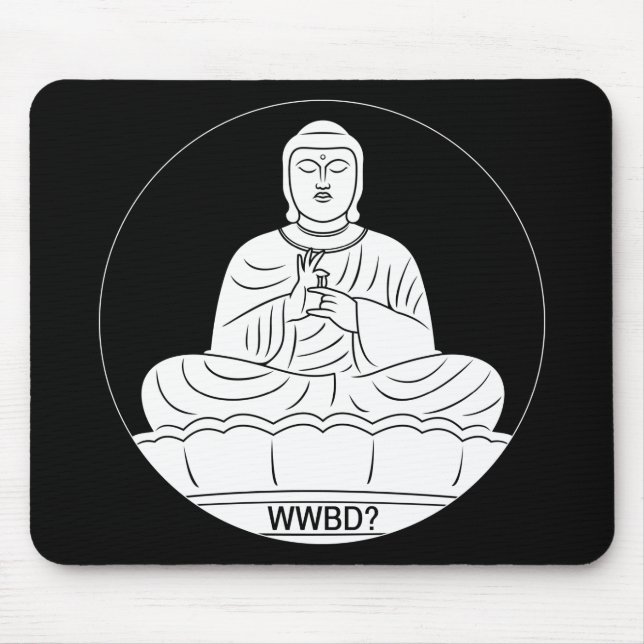 Was würde Buddha tun? Mousepad (Vorne)