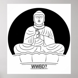 Was würde Buddha tun? Poster