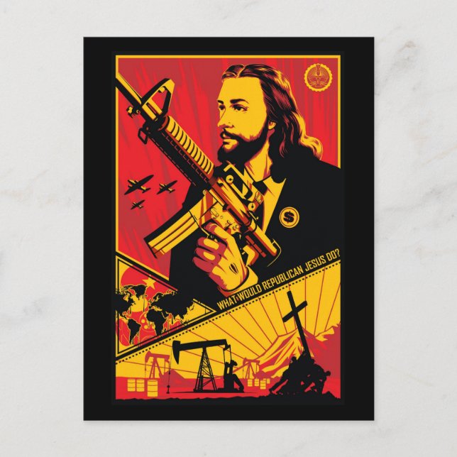 Was würde der republikanische Jesus tun? Postkarte (Vorderseite)