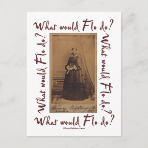 Was würde Flo tun? Florence Nightingale Postkarte
