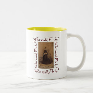 Was würde Flo tun? Florence Nightingale Zweifarbige Tasse