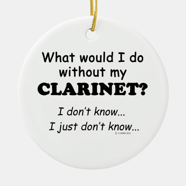 Was würde ich tun, Klarinette? Keramikornament (Vorne)