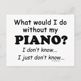 Was würde ich tun, Klavier? Postkarte