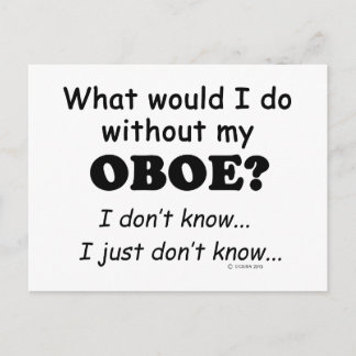 Was würde ich tun, Oboe? Postkarte