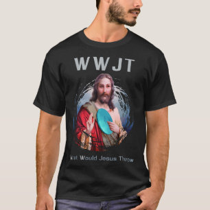 Was würde Jesus lustigen Golf Men & Women werfen? T-Shirt