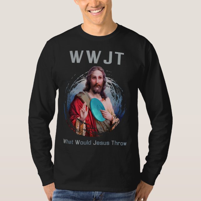 Was würde Jesus lustigen Golf Men & Women werfen? T-Shirt (Vorderseite)