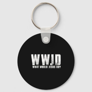 Was würde Jesus Wwjd Christliche Schrift Design Schlüsselanhänger