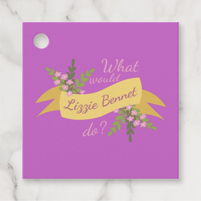 Was würde Lizzie Bennet tun? II Geschenkanhänger (Vorderseite)