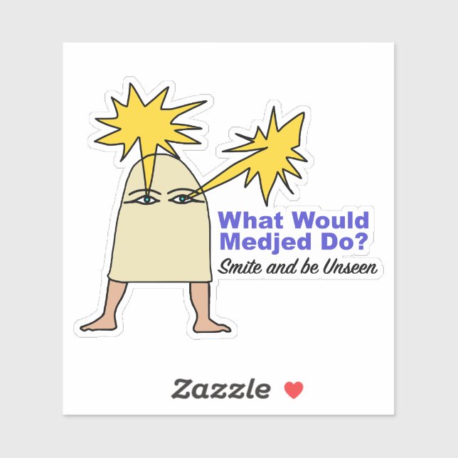 Was würde Medjed tun? Alte Ägyptische Meme Aufkleber (Blatt)