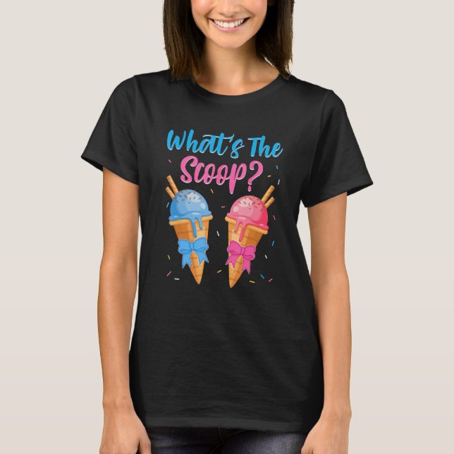Was zeigt das Scoop Ice Cream Gender Pink Blue? T-Shirt (Vorderseite)