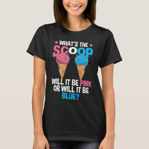Was zeigt die Genderoffenbarung des Scoop, die Eis T-Shirt
