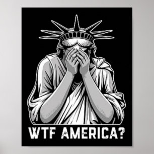 Was zum Teufel Amerika Trump Poster