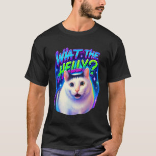 Was zum Teufel ist das ironische Meme-Katzen-Gehir T-Shirt