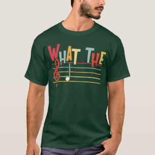Was zum Teufel Lustiger Violinschlüssel Noten Musi T-Shirt