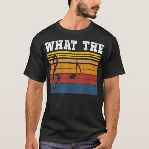 Was zum Teufel Musikalische Note Retro Vintage T-Shirt
