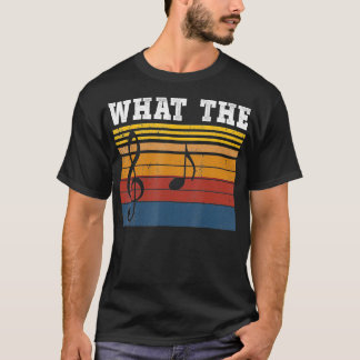 Was zum Teufel Musikalische Note Retro Vintage T-Shirt