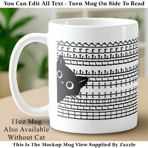 Was zum Teufel versteckte Nachricht & Katze, Lusti Kaffeetasse