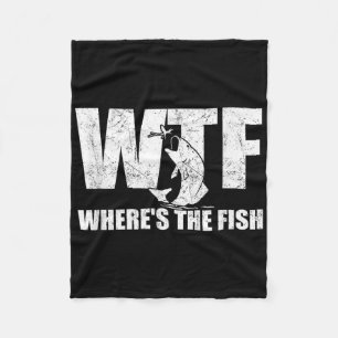 Was zum Teufel Wo ist der Fisch Männer Lustige Ang Fleecedecke
