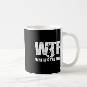 Was zum Teufel Wo ist der Fisch Männer Lustige Ang Kaffeetasse