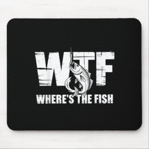 Was zum Teufel Wo ist der Fisch Männer Lustige Ang Mousepad
