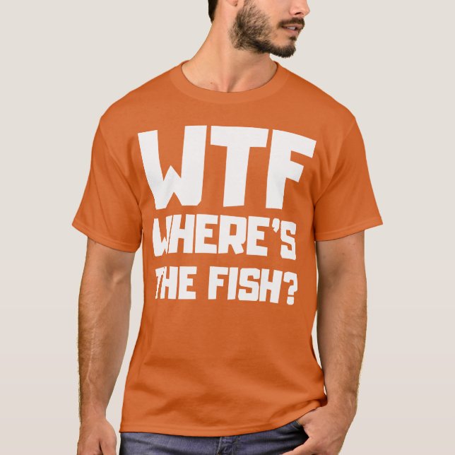 Was zum Teufel, wo ist sie, Fisch 70er Jahre Gesch T-Shirt (Vorderseite)